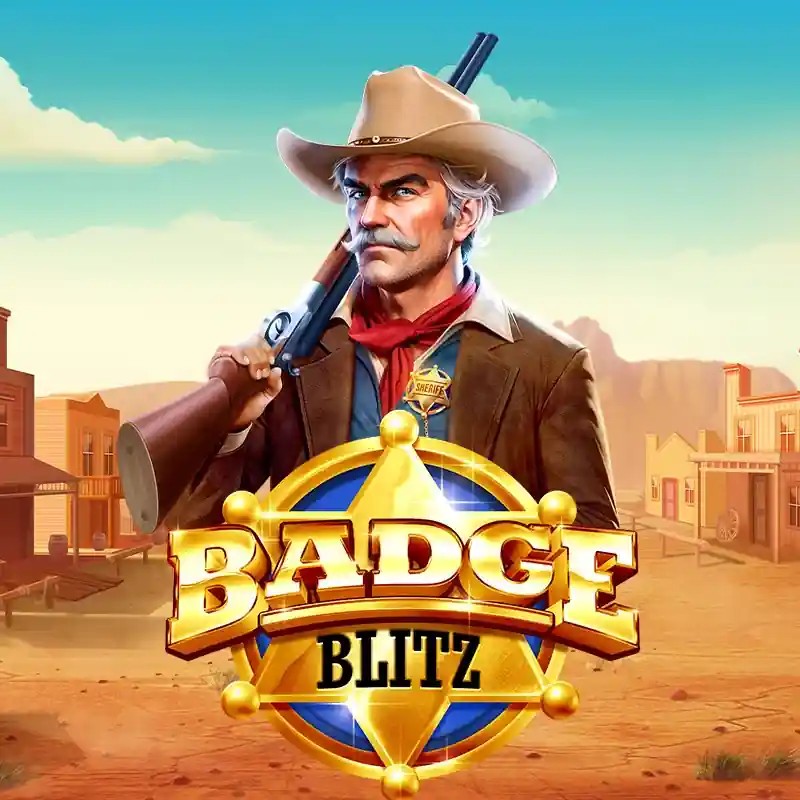 Badge Blitz online game logo by Pragmatic Play on luckera-casino.eu.com
