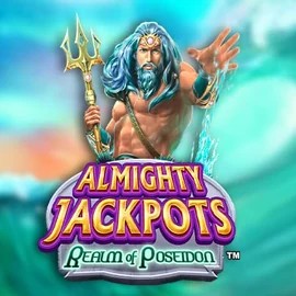 Almighty Jackpots – Realm of Poseidon slot logo by Novomatic at Luckera Casino
