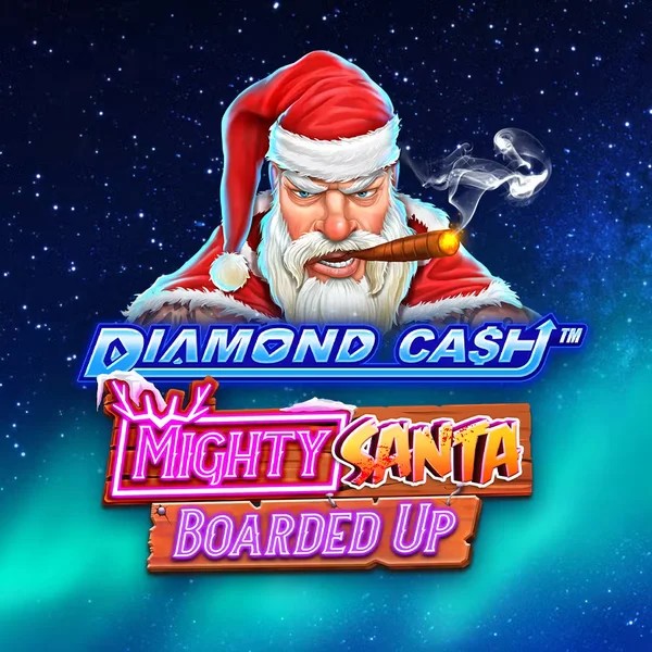 Diamond Cash Mighty Santa Boarded Up slot visual from Greentube available on luckera-casino.eu.com
