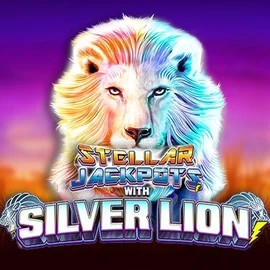 Stellar Jackpots with Silver Lion slot logo by Lightning Box Game at Luckera Casino