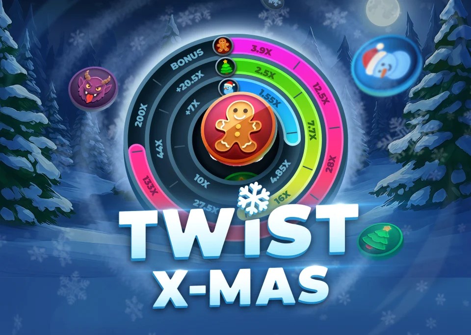 Twist X-mas online game logo by InOut on luckera-casino.eu.com